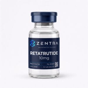 Retatrutide research peptide vial, UK third party tested | ZENTRA Peptides