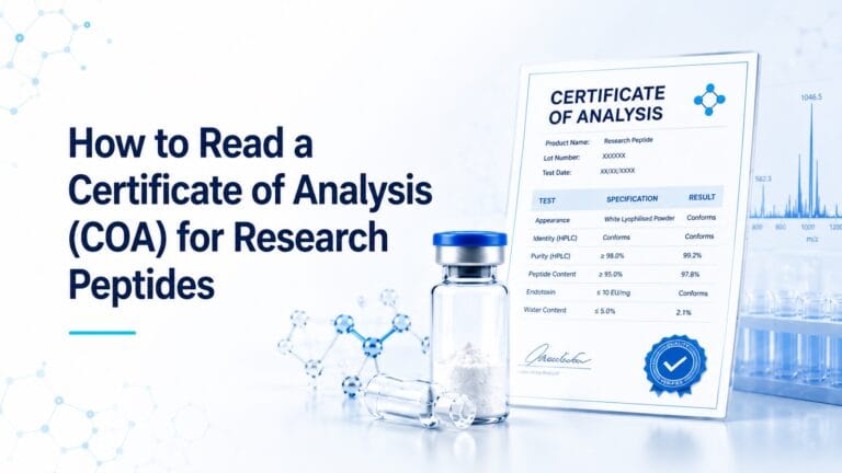 How to Read a Peptide Certificate of Analysis (COA)