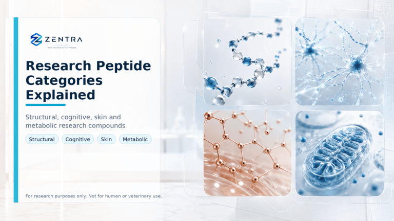 Research Peptide Categories Explained: Structural, Cognitive, Skin & Metabolic Compounds