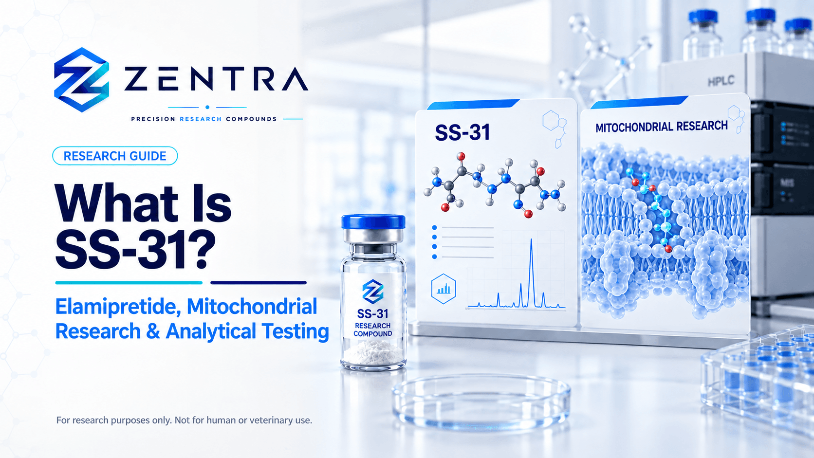 SS-31 elamipretide mitochondrial research and analytical testing
