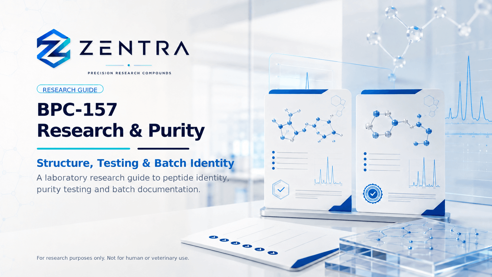 ZENTRA BPC-157 research and purity guide: structure, testing and batch identity